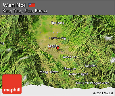 Satellite 3D Map of Wān Noi