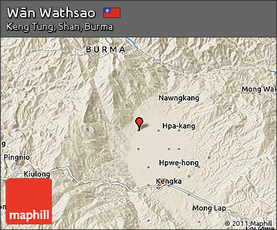 Shaded Relief 3D Map of Wān Wathsao
