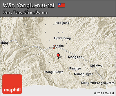 Shaded Relief 3D Map of Wān Yanglu-niu-tai
