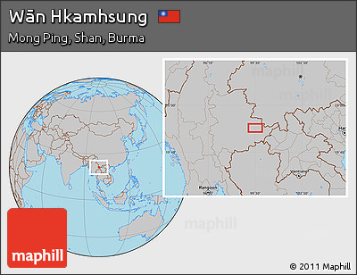 Gray Location Map of Wān Hkamhsung