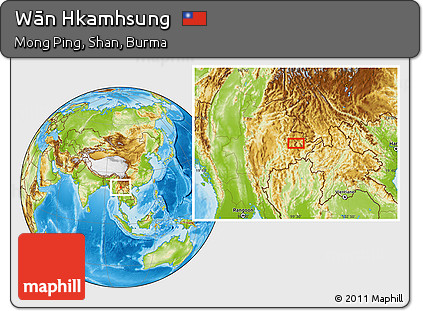 Physical Location Map of Wān Hkamhsung