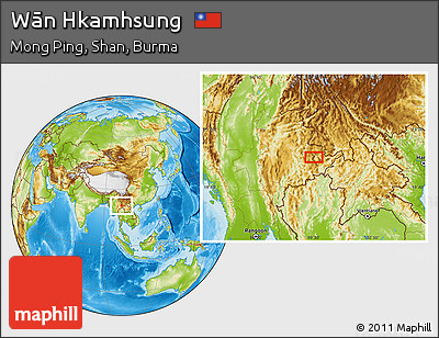 Physical Location Map of Wān Hkamhsung