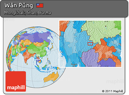 Political Location Map of Wān Pūng