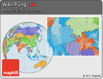 Political Location Map of Wān Pūng