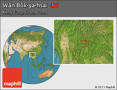 Satellite Location Map of Wān Bōk-ya-hsai