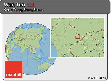 Savanna Style Location Map of Wān Ten