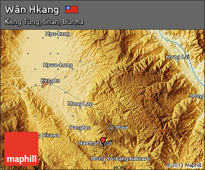 Physical Map of Wān Hkang