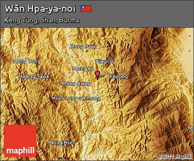 Physical Map of Wān Hpa-ya-noi