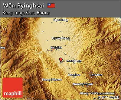 Physical Map of Wān Pyinghsai