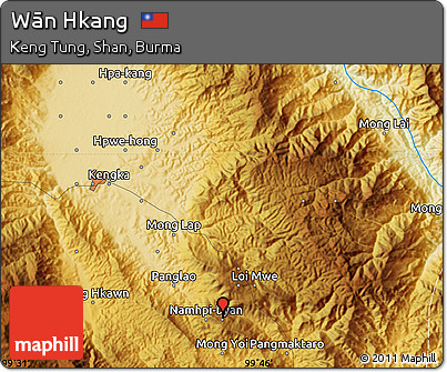 Physical Map of Wān Hkang