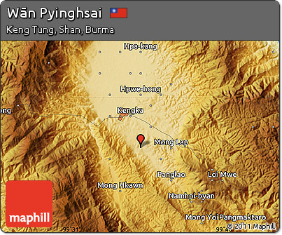 Physical Map of Wān Pyinghsai