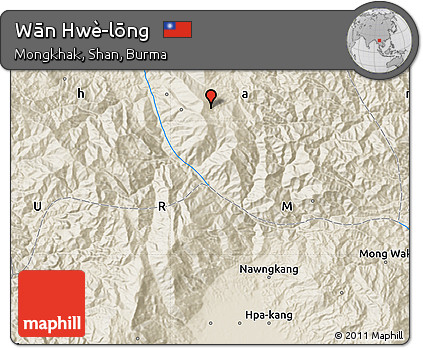 Shaded Relief Map of Wān Hwè-lōng