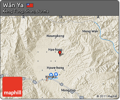 Shaded Relief Map of Wān Ya