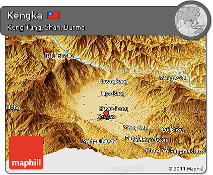 Physical Panoramic Map of Kengka