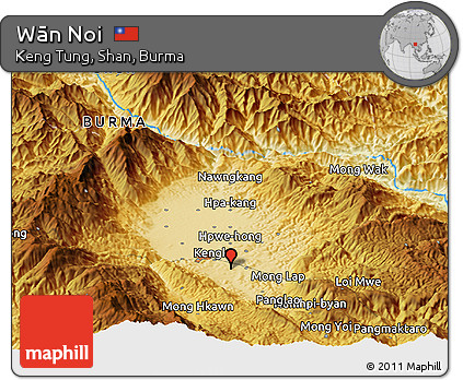 Physical Panoramic Map of Wān Noi