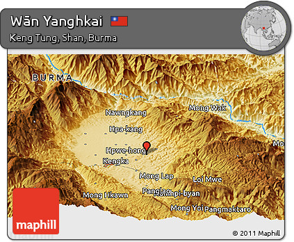 Physical Panoramic Map of Wān Yanghkai