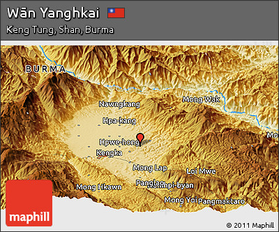 Physical Panoramic Map of Wān Yanghkai