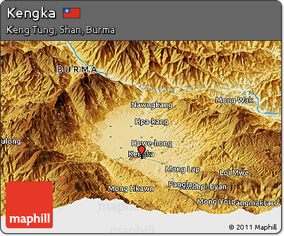 Physical Panoramic Map of Kengka