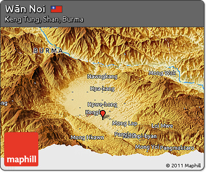Physical Panoramic Map of Wān Noi