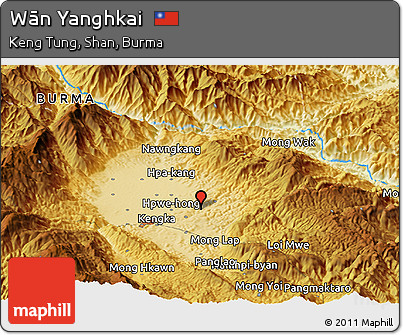 Physical Panoramic Map of Wān Yanghkai