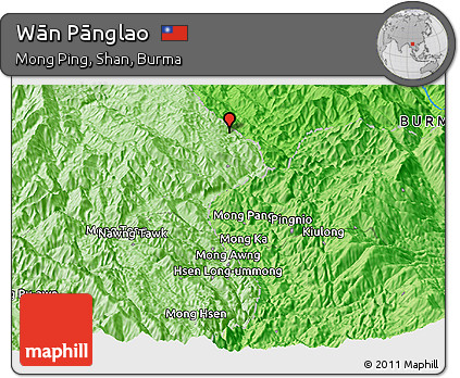 Political Panoramic Map of Wān Pānglao