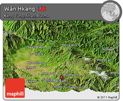 Satellite Panoramic Map of Wān Hkang