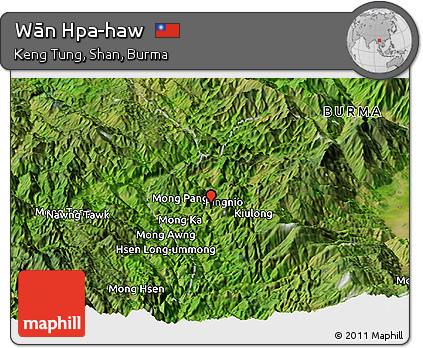 Satellite Panoramic Map of Wān Hpa-haw