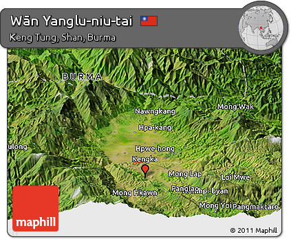 Satellite Panoramic Map of Wān Yanglu-niu-tai