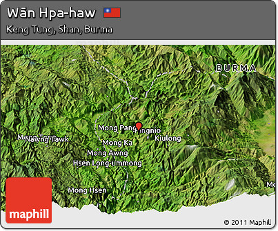 Satellite Panoramic Map of Wān Hpa-haw