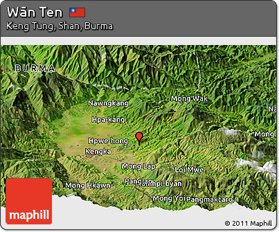 Satellite Panoramic Map of Wān Ten