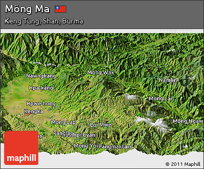 Satellite Panoramic Map of Möng Ma