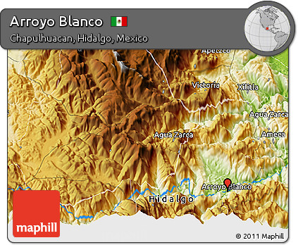 Physical 3D Map of Arroyo Blanco