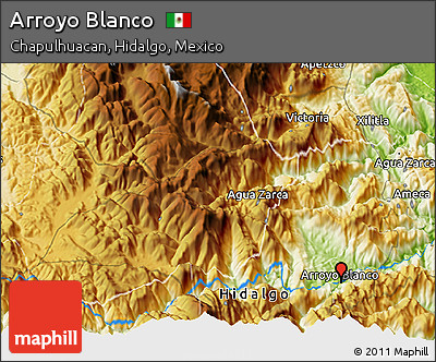 Physical 3D Map of Arroyo Blanco