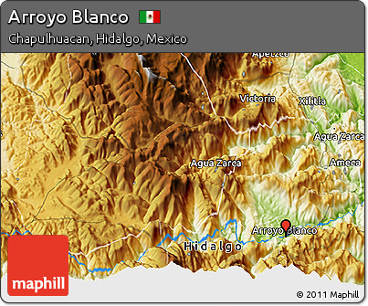 Physical 3D Map of Arroyo Blanco