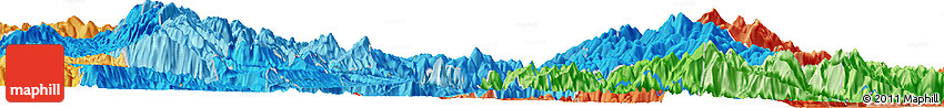 Political Horizon Map of the Area around 21° 23' 18" N, 99° 22' 30" W