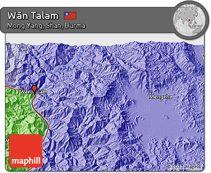 Political 3D Map of Wān Talam