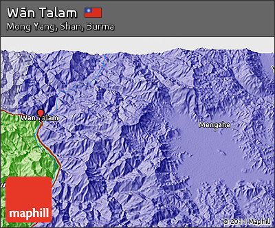 Political 3D Map of Wān Talam