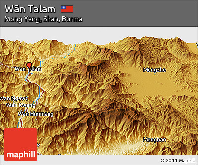 Physical Panoramic Map of Wān Talam