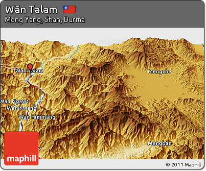 Physical Panoramic Map of Wān Talam