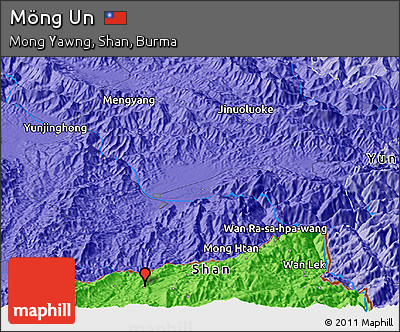 Political Panoramic Map of Möng Un