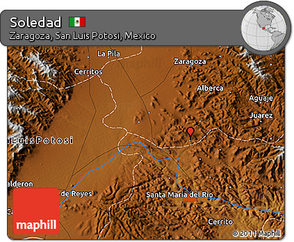 Physical 3D Map of Soledad