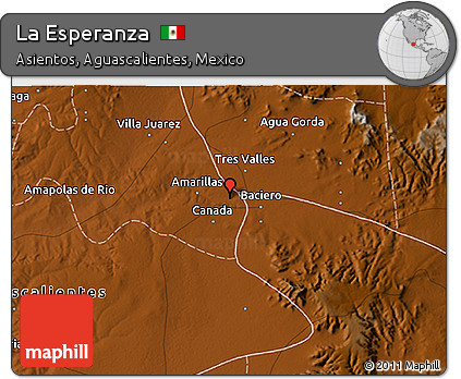 Physical 3D Map of La Esperanza