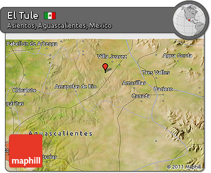 Satellite 3D Map of El Tule