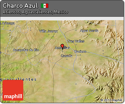 Satellite 3D Map of Charco Azul