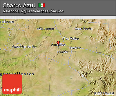 Satellite 3D Map of Charco Azul
