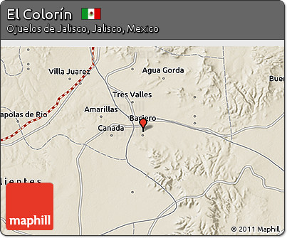 Shaded Relief 3D Map of El Colorín