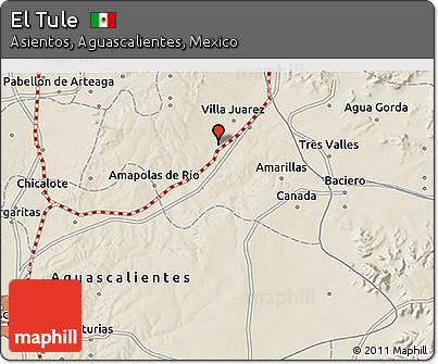Shaded Relief 3D Map of El Tule