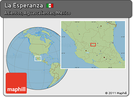 Savanna Style Location Map of La Esperanza