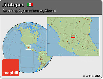 Savanna Style Location Map of Jilotepec