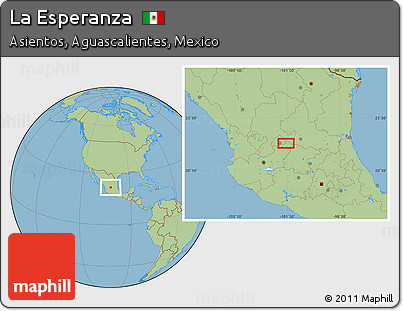 Savanna Style Location Map of La Esperanza
